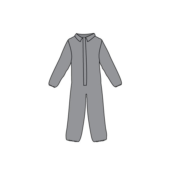 Disposable Coverallss, S/M, Gray, 12 PK